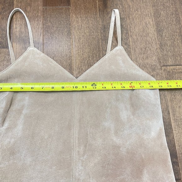 River Island Beige Premium Suede Cami Top sz M - Picture 9 of 10